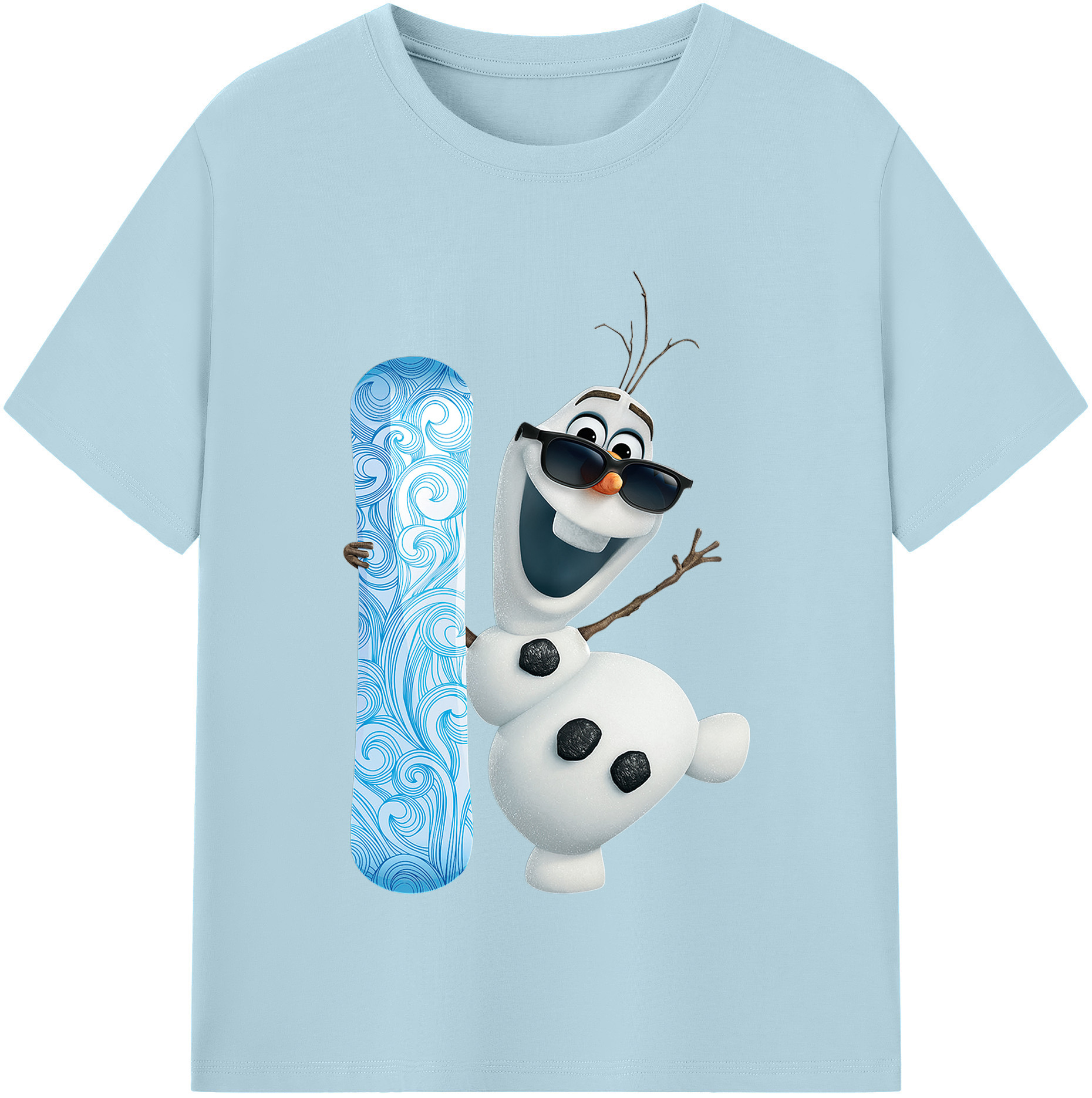 （画像用） アナと雪の女王 アンナ エルサ Frozen Anna Elsa 綿100％半袖Tシャツ（フロントプリント）